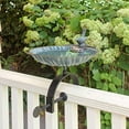 thumbnail image 3 of Achla BBM-01-OR Scallop Shell Birdbath with Over Rail Bracket, Copper & Black, 3 of 4