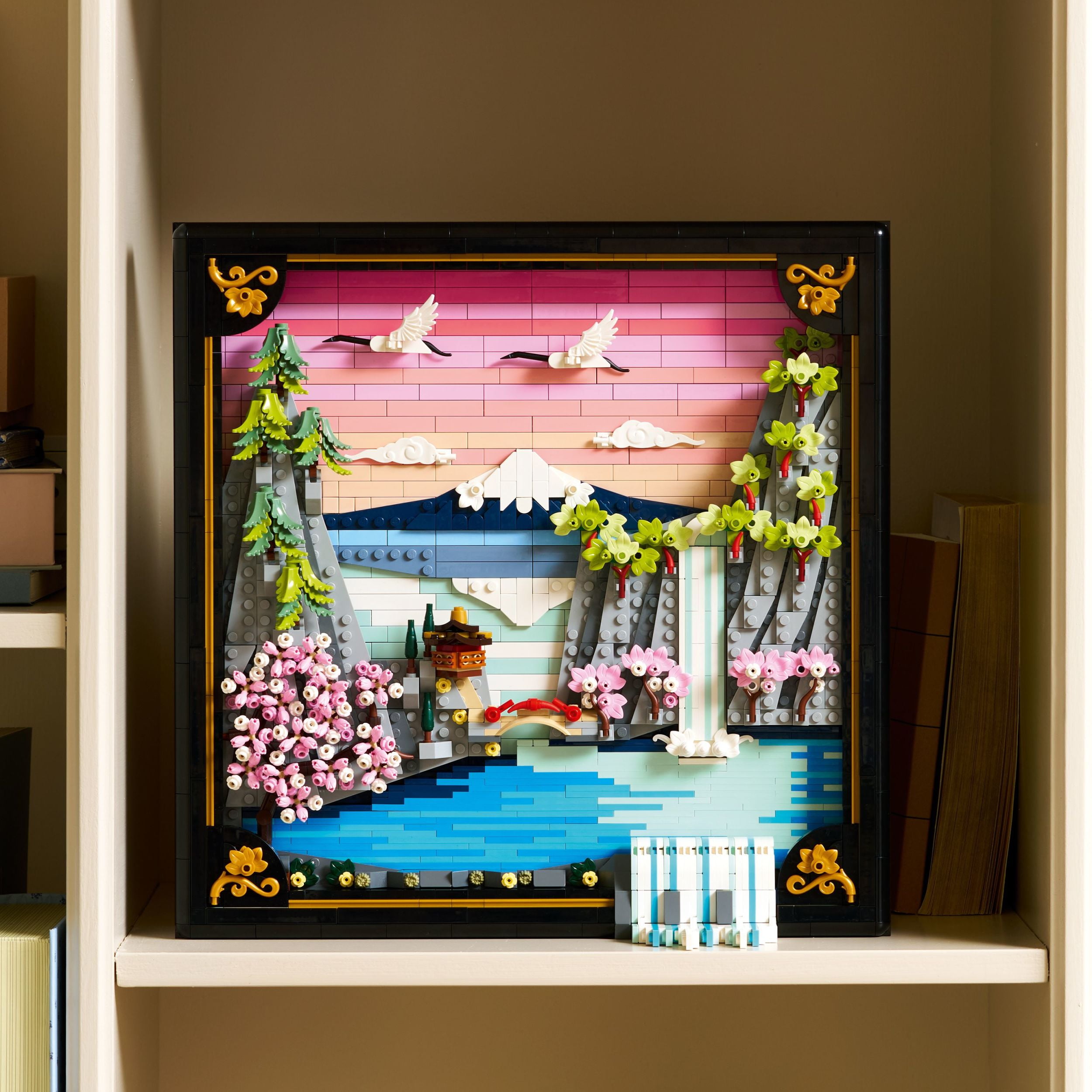 LEGO Art Le Paysage de Cerisiers en Fleurs Japonais, Décoration Murale 31218