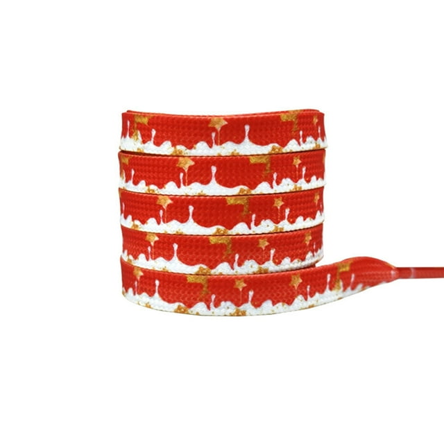 BAOPAI Christmas Themed Printed Shoe Laces For Sneakers With Festive Patterns For Sneakers Boots Long Lasting Polyester Ideal For Holiday Style
