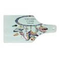 thumbnail image 2 of Feather Cutting Board, Dream Catcher Illustration Bohemian Style Image, Decorative Tempered Glass Cutting and Serving Board, Wine Bottle Shape, Multicolor, by Ambesonne, 2 of 5