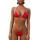 thumbnail image 1 of Conjunto de bikini con vendaje, traje de baño brasileño unicolor, traje de baño con tanga acolchado, 1 of 5