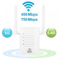 thumbnail image 1 of Extensor de rango WiFi DABOOM - Repetidor WiFi de 450/750 Mbps, amplificador de señal inalámbrico, extensor WiFi de banda dual de 2,4/5 GHz con puerto Ethernet, configuración sencilla, 1 of 8
