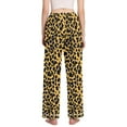 thumbnail image 3 of Dailycode Women's Pajama Pants Wide Leg Lounge Pj Bottoms With Pockets Black Leopard Print, 3 of 7