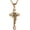 Large Gold, variant on Religion Stainless Steel Saint St St. Benedict Crucifix Cross Pendants Necklace INRI