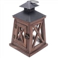 thumbnail image 2 of 2X Vela Decorativa de Madera RúStica Candelabro Colgante Vintage Linterna para Candelabro de Hierro Forjado Antiguo RúStico Interior Al Aire Libre LáMpara de Viento, 2 of 5
