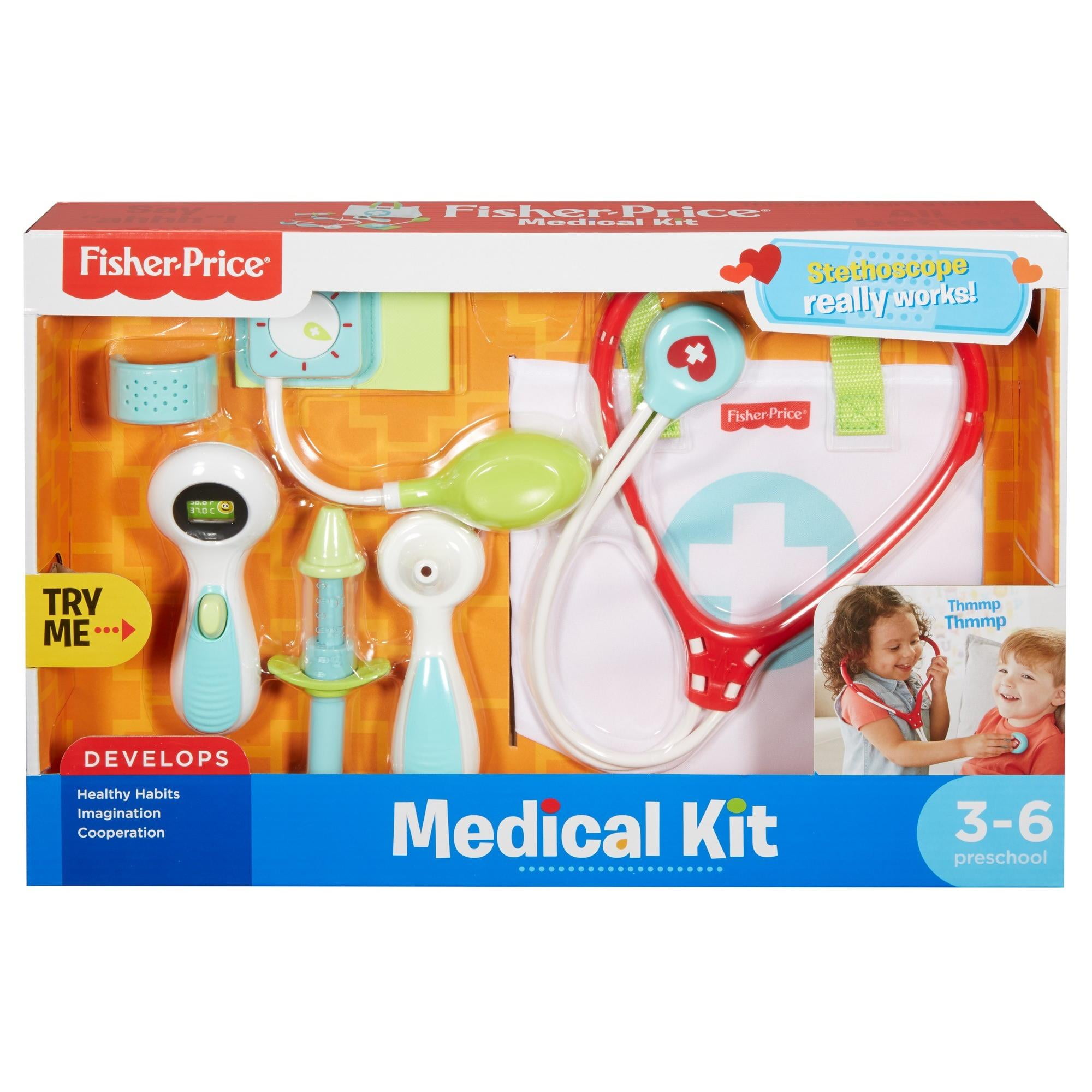 Fisher-Price Medical Toy Set with Doctor Health Bag - Walmart.com