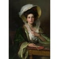 thumbnail image 2 of Philip Alexius de László 14x18 Black Ornate Wood Framed Double Matted Museum Art Print Titled - Portrait of a Lady in a Large Hat (1907), 2 of 5
