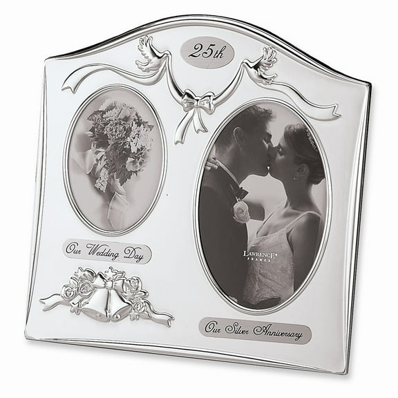 FB Jewels Satin Silver-plated 25th Anniversary Photo Frame