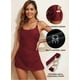thumbnail image 2 of Traje de baño de una pieza Aleumdr, vestido de baño Tummy Control, rojo, 2 of 7