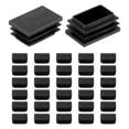 thumbnail image 1 of Uxcell 32 Pcs 1 1/2 x 1 Pulgada Tapones de Extremo Rectangulares para Postes de Tubo Metálico, Patas de Silla, Mesas, Estanterías, Negro, 1 of 6