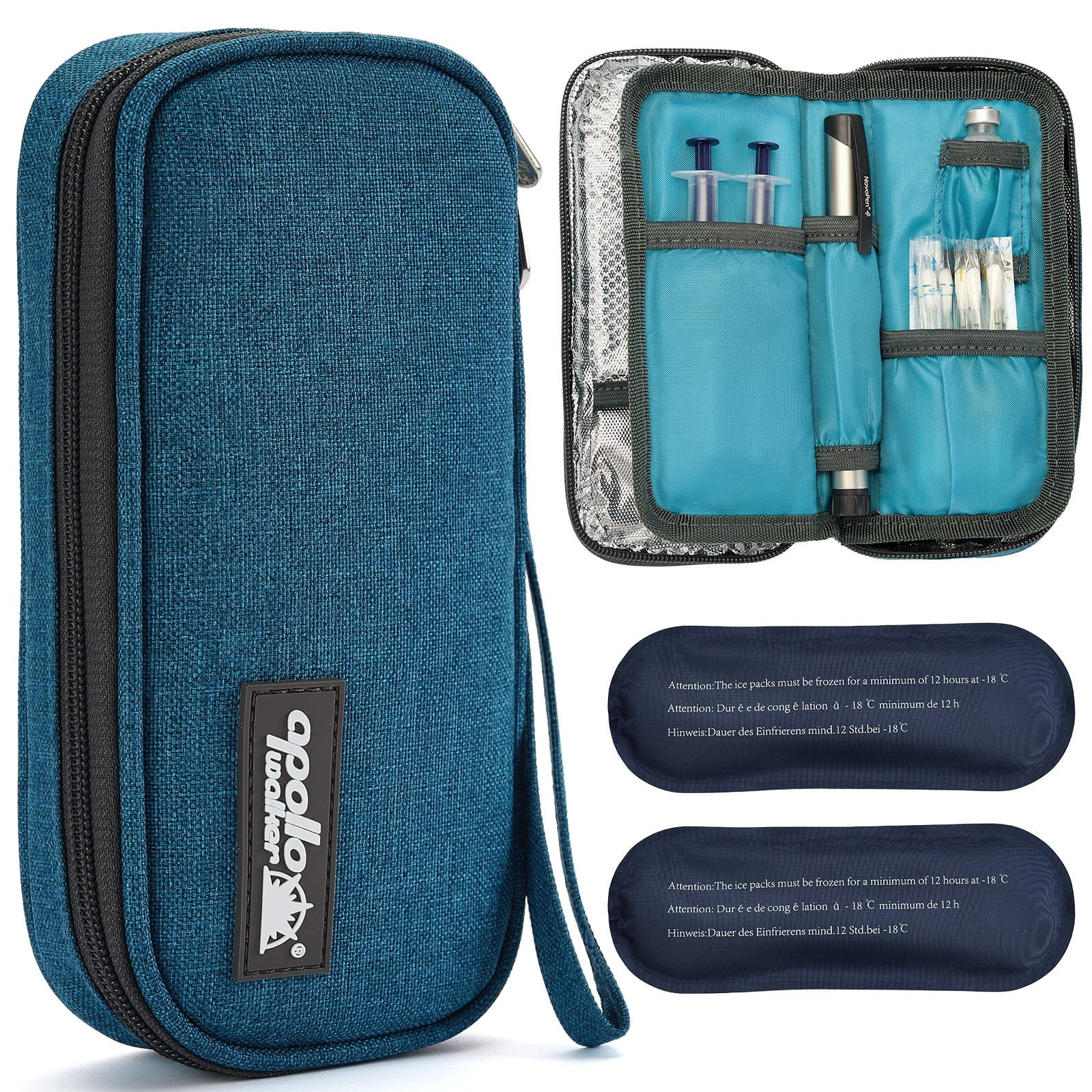 Insulin Travel Cooler Case - Tsa Approved Medication Bag with Ice Packs