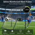 thumbnail image 2 of SLSY 12×6FT Galvanized Soccer Goal Portable for Backyard Practice Training Goals for Kids Adults(Black), 2 of 6