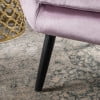 thumbnail image 6 of GDF Studio Mid Century Modern Velvet Arm Chair, Light Lavender and Black, 6 of 10