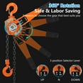 thumbnail image 5 of Garvee 0.75T Lever Block Steel Chain Hoist Manual Ratchet 1650lbs 10FT G80 Chain Lifter, 5 of 9