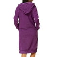 thumbnail image 4 of Sexy Dance Women Hooded Sweatshirt Dress Long Sleeve Pullover Jumper Ladies V-neck Long-Sleeve Plain Color T-shirt Dress Knee Length Pocket Dress, 4 of 4