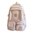 thumbnail image 2 of Teen Girls Backpack For School Pastel Striped Aesthetic 90s Style Lightweight Casual Bookbag Daily Shoulder Purse, 2 of 4