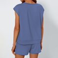 thumbnail image 4 of NMMUED 2 Piece Sets for Women 2 Piece Short Sets for Women Lounge Sets for Women Matching Pajama Set for Women Summer Outfits for Women, Blue L, 4 of 7
