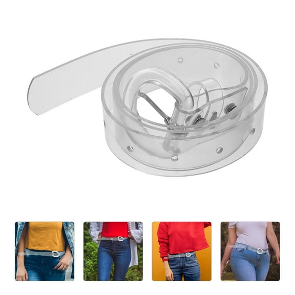 LULULION Women Western Belt High Waist Belt Transparent 1Set Casual Settings
