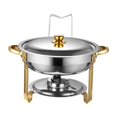 thumbnail image 2 of Lipstore Ensemble de Buffet pour Réchaud, Support de Carburant, Réchauffe-Buffet pour Dîners de Mariage et Événements Argent et Or, 2 of 8