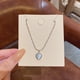 thumbnail image 4 of Corazón de la gota de la cadena colgante hecho a mano collar de piedra colgante encanto, 4 of 7