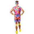 thumbnail image 4 of Barbie Movie Neon Rollerblading Ken Costume for Adults by Rubies, Men's XL, 4 of 5