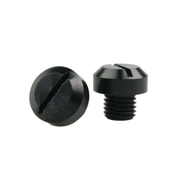 Riwesomey 2 piezas Universal CNC proceso espejo retrovisor tapones para orificios tornillos derecho izquierdo pernos impermeables cubiertas tapas adaptador Vehículos, repuestos y accesorios Mis Negro Riwesomey VI015852-02