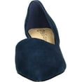 thumbnail image 2 of Bella Vita Womens Quilla Kitten Heel Pump 9.5 X-Wide Navy Kidsuede Leather, 2 of 8
