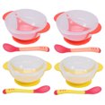 thumbnail image 1 of 8pcs/ 4 Sets Baby Suction Bowl Infant Training Bowl with Heat Sensitive Spoon, 1 of 6