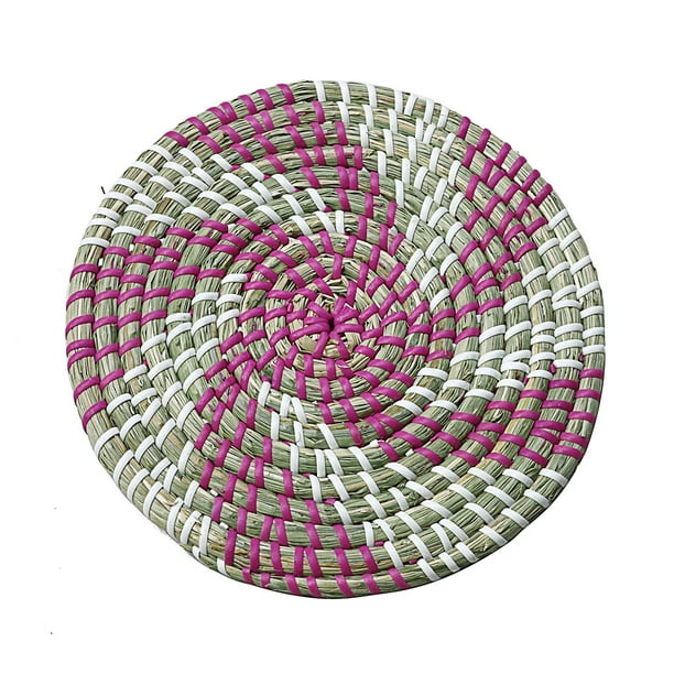 QUSENLON Woven Basket Wall Decor Wall Art Seagrass Decorative Bowl Tray