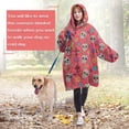 thumbnail image 4 of Wearable Oversized Blanket,Red Skull Flower Cross Pattern Wearable Blanket Hoodie for Adults,Cozy Hooded Blankets with Super Pockets,Super Warm Fuzzy Pullover for Women & Men, 4 of 6