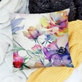 thumbnail image 2 of SHERONV   Floral Pillow Cover 18x18 Inch, Flower   Cushion Cover for Home Sofa Chair Decor Red and Purple Watercolor Farmhouse Pillow Case 18x18in, 2 of 5