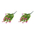 thumbnail image 4 of Moyic Loto de plástico realista - Buena sensación de mano No tóxico para gatos y perros Decoración de flores artificiales Rosa Rosa 2Conjunto, 4 of 6
