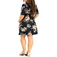 thumbnail image 4 of MesaSe Robe de Maternité pour Femmes Décontractée à Col en V à Pois/fleurie à Manches Mi-Longues Robe pour Grossesse Vêtements Séance Photo, 4 of 5