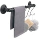 thumbnail image 1 of Jeasor Toallero de tubo industrial, toallero, resistente, montado en la pared, rústico, soporte para toallas de baño para baño (negro, 16.0 in), 1 of 5