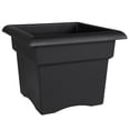 thumbnail image 6 of Bloem Veranda 14" Plastic Square Planter Box - UV-Resistant, Indoor/Outdoor, Black, 2-Pack, 6 of 7