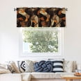 thumbnail image 7 of Drapery Wear Rod Short Curtain 54x18in Filter With Light Feature For Easy Installation Rod Free For Bedroom Kitchen Bathroom\r\n Plaid Fall Camo Brown_3, 7 of 7
