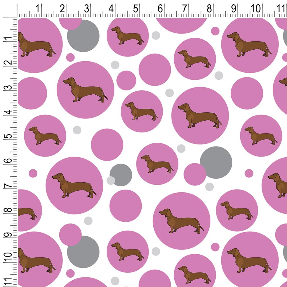 Pink Dog Paw Prints Wrapping Paper - One sheet: 24 × 36