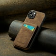 thumbnail image 4 of Dteck Wallet Case for iPhone 12, iPhone 12 Pro Case Wallet with Card Slots, Matte PU Leather Flip Folio Phone Cover with Kickstand for iPhone 12 & 12 Pro 6.1 Inch,Brown, 4 of 5