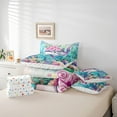 thumbnail image 4 of Erosebridal Cartoon Shark Bedding Sets Full Size, Pink Rose Comforter Sets with Sheets, Colorful Coral Reversible Bed Set, Lightweight Room Decoration, 7-Piece, 4 of 6