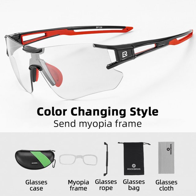 Gafas de ciclismo fotocromáticas ROCKBROS, gafas de sol para deportes al aire libre, gafas de decoloración, gafas para bicicleta de montaña o de carretera, gafas para bicicleta Tan Jianjun unisex