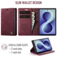 thumbnail image 3 of CaseMe Calf Leather Lining Microfibre Wallet Case for Samsung Galaxy Z Fold8 5G 7.6-inch with RFID Blocking,Magnetic Closure,Card Slots,Cash Slot,Flip Folio Protective Phone Case,Red, 3 of 11