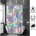 thumbnail image 4 of Coolnut Bath Shower Curtain Liners 72"x72", Colorful Sea Turtles Polyester Waterproof with 12 Curtain Hooks Bathroom Accessories Decoration, 4 of 6