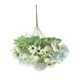 thumbnail image 4 of Flor artificial Tela de seda Ramo de flores falsas Fiesta de boda Fotografía Prop Decoración floral, Blanco verde AweSitey  HA6620-05B, 4 of 6