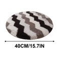 thumbnail image 2 of Ganfancp Dormitorio a Rayas Redonda de Seda de Lana Alfombra a Prueba de Tontos Sala de Estar Sofá Piso Estera Casa Colgante Cesta de Pelo Largo Estera 40Cm Artículos En Liquidación 1X Alfombra, 2 of 4