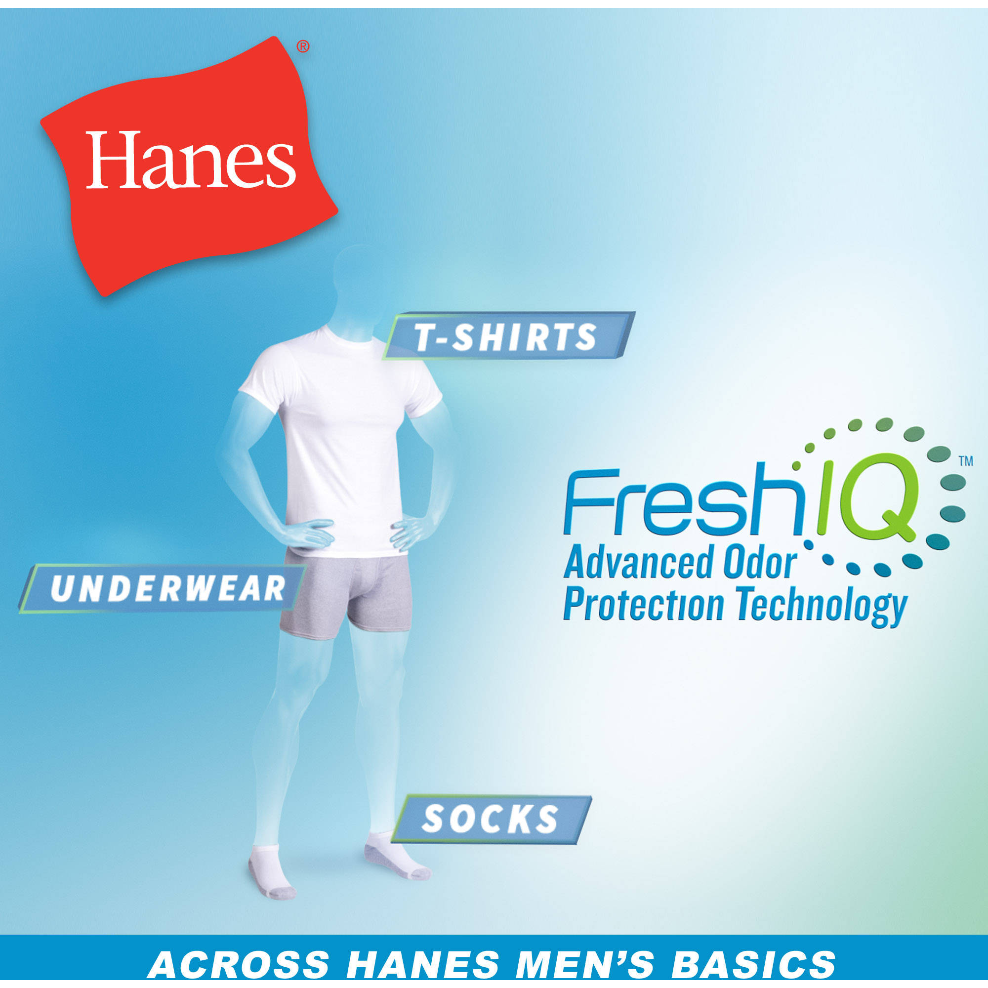 Hanes Men's Fresh IQ White V-Neck T-Shirt 6+1 Free Bonus Pack - image 4 of 6
