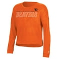 thumbnail image 2 of Women's Russell Orange Oregon State Beavers Fashion Cropped Long Sleeve T-Shirt, 2 of 3