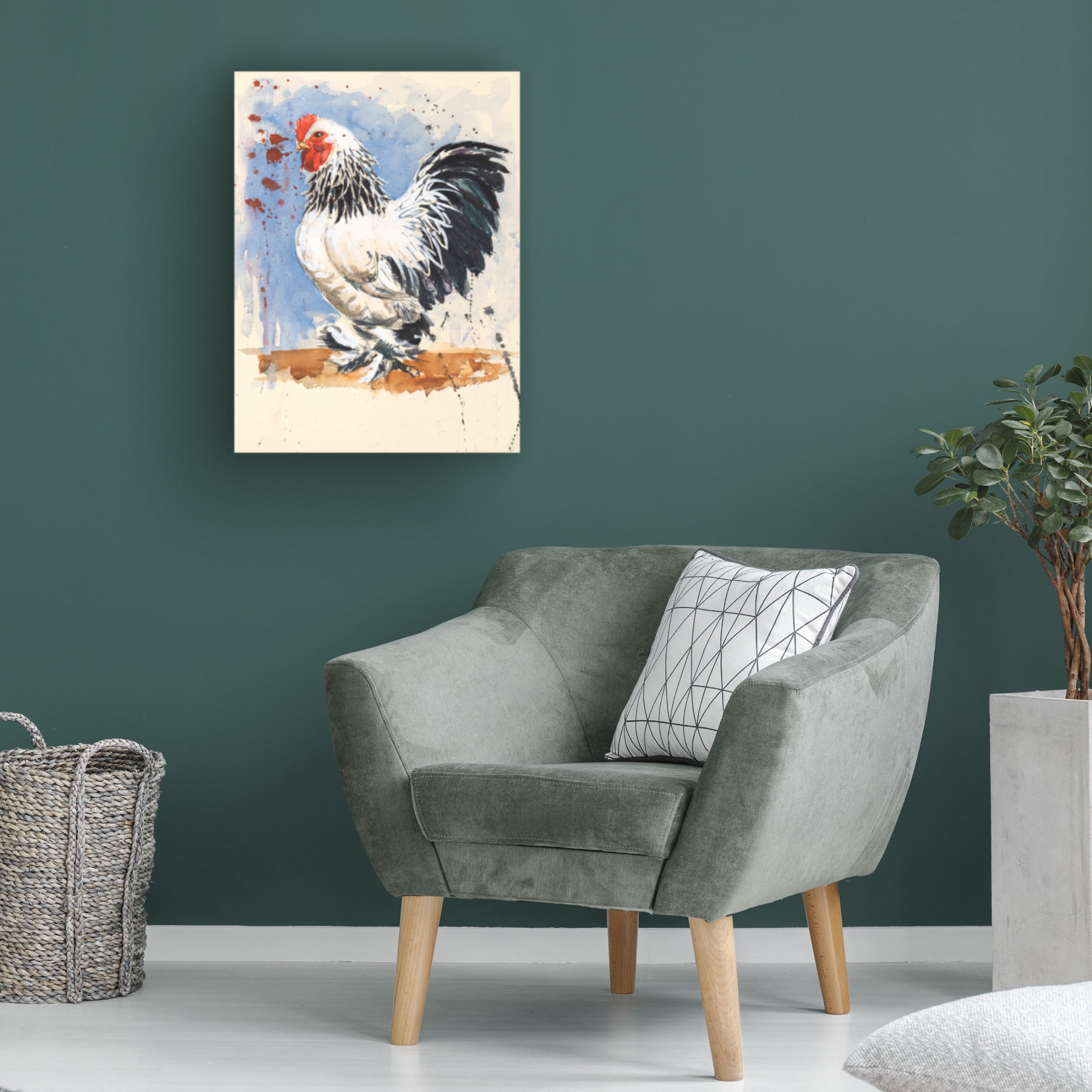 Alison Cooper 'Brahma Bantam Cockerel, 2020' Canvas Art - 18 x 24 Inches