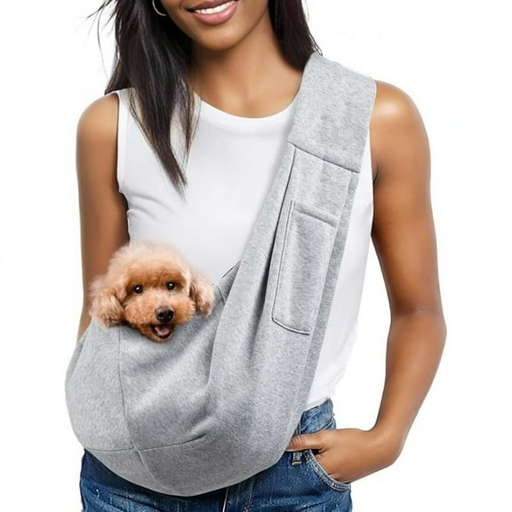 YMWVH Pet Carrier Bag for Small and Medium Dogs and Cats Weighing Less Than 15 Pounds, Hands-Free Pet Bag for Outdoor Travel Subway - Gray