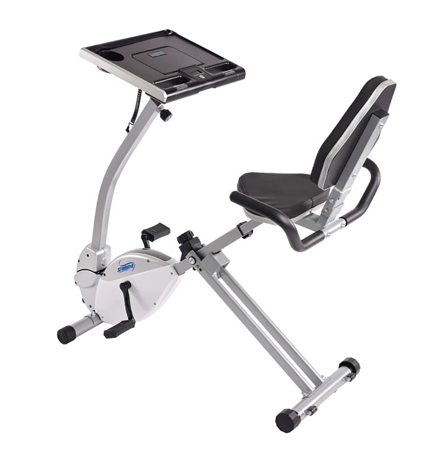 WIRK Ride Cycling Exercise Bike Stand-Up Workstation Laptop Computer Tablet Desk