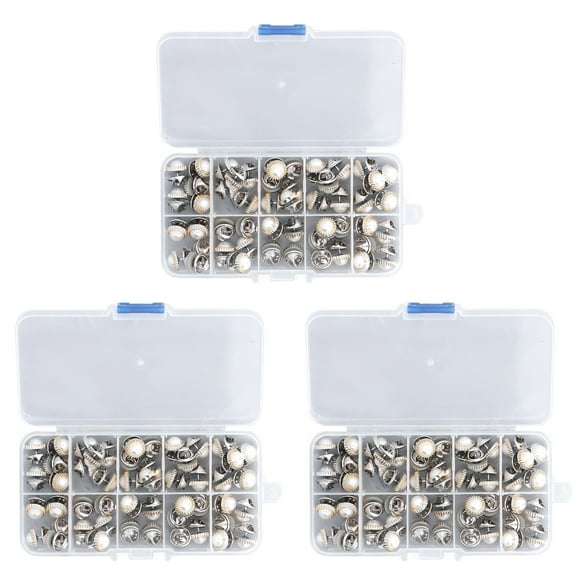 150Pcs Cover Up Buttons Round Head Pearl Style Plastic Metal Widely Used Women Brooch Buttons for Sweater Dress Trousers Round Teeth Pearl